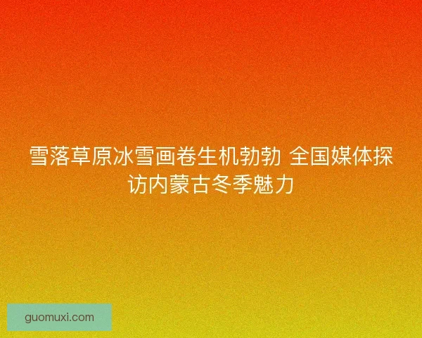 雪落草原冰雪画卷生机勃勃 全国媒体探访内蒙古冬季魅力